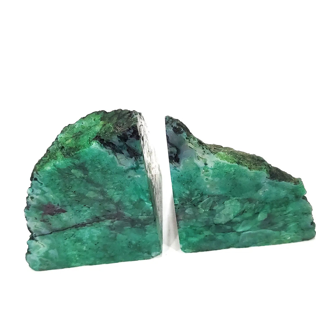 Green Agate Bookends