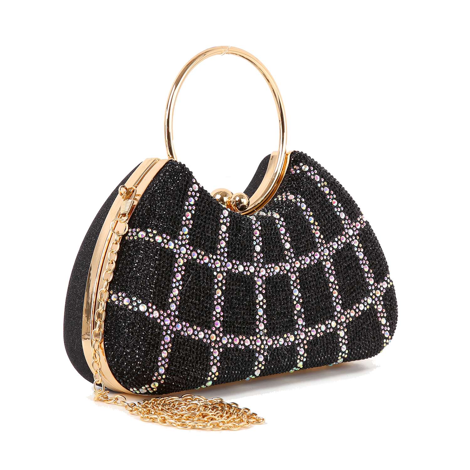 Sparkling Petite Evening Bag-Black