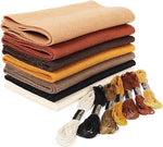 Brown Soft Felt Fabric Sheets: ZAIONE 7 Rolls 8''x35'' Felts Sheet Assorted Colors 1.4mm Thick Roll for DIY Crafts Sewing Squares Nonwoven Patchwork