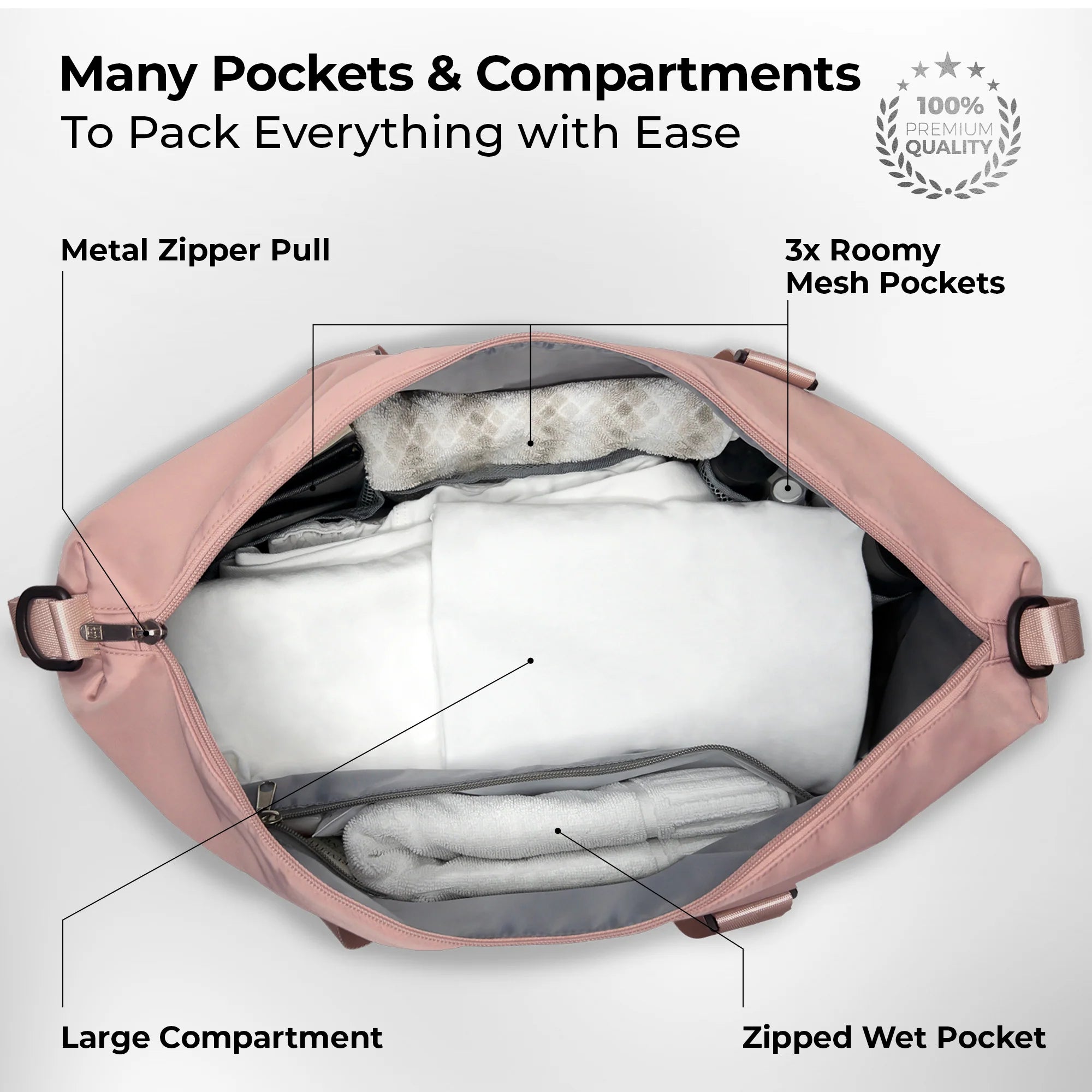 Duffle & Weekender Bag - Pink