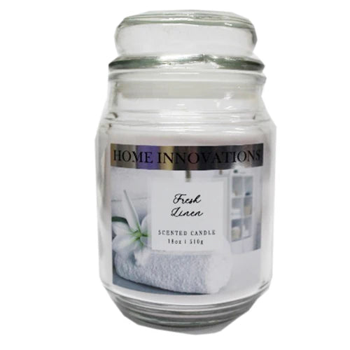 Home Innovations 18oz Jar Candle - Fresh Linen