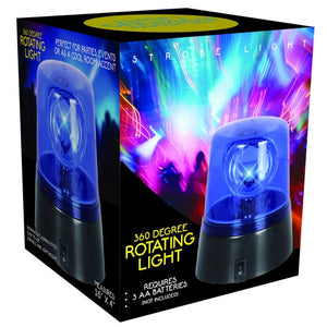 Portable Battery-Operated 360 Degree Strobe Blue Light