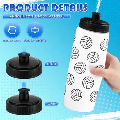 12 Pcs Sports Party Favors Set with Water Bottle Bulk Drawstring Gift Bags and Stickers!