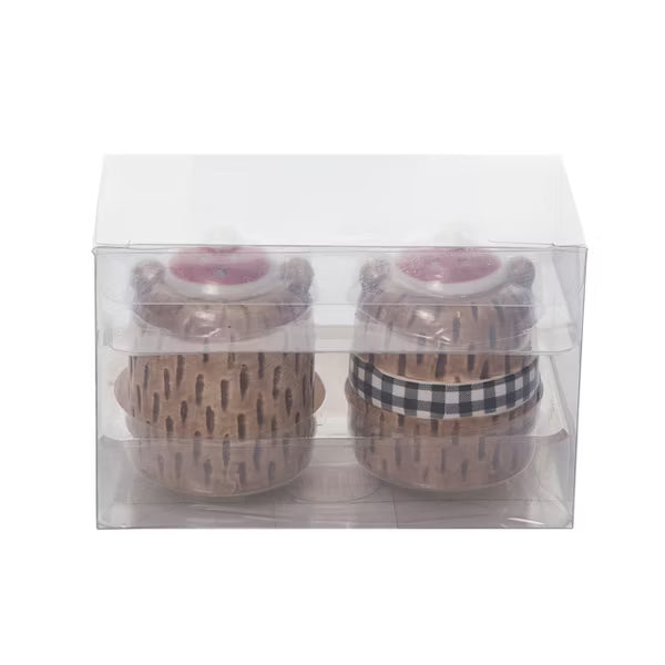 Dolomite 5 in Multicolor Christmas Lodge Bear Salt and Pepper Shaker Set of 2 for Holiday Dining