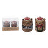 Dolomite 5 in Multicolor Christmas Lodge Bear Salt and Pepper Shaker Set of 2 for Holiday Dining