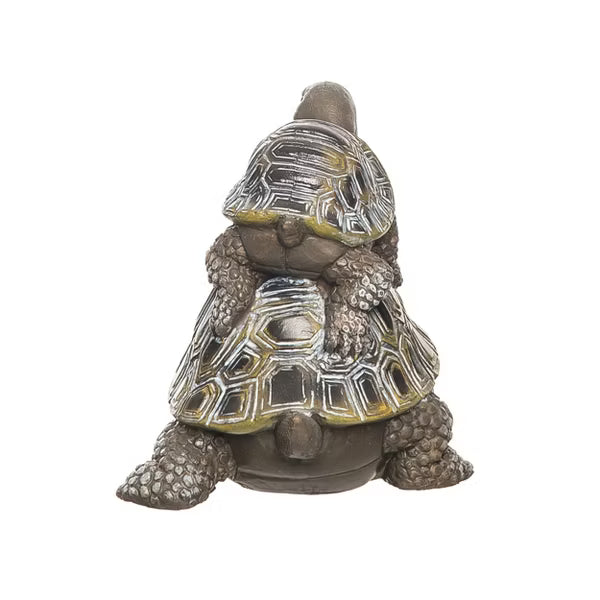 Resin Stacked Turtle Figure Spring Home Décor