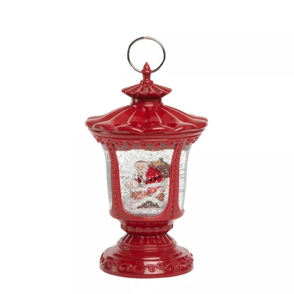 Christmas Plastic Light Up Santa Street Light Lantern