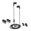 JLab Wired JBuds Pro with Universal Mic 3.5 mm TRRS Right-Angled - Black: Silicone Ear Cushion, Lightweight Design