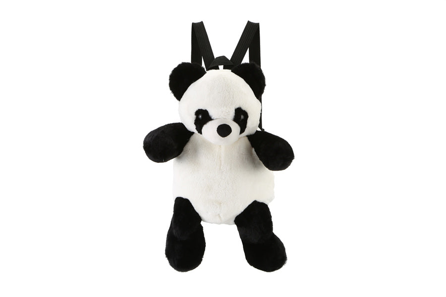 Panda Faux Fur Backpack 16 in