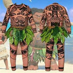 Maui Tattoo T Shirt/Pants Halloween Adult Mens Women Cosplay Costumes with Leaves Decor Blattern Halloween Adult Cosplay-Adult XXL