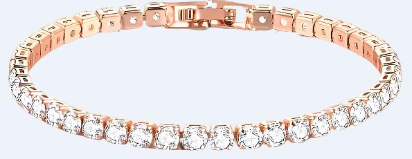 Rose Gold Tennis bracelet 4mm