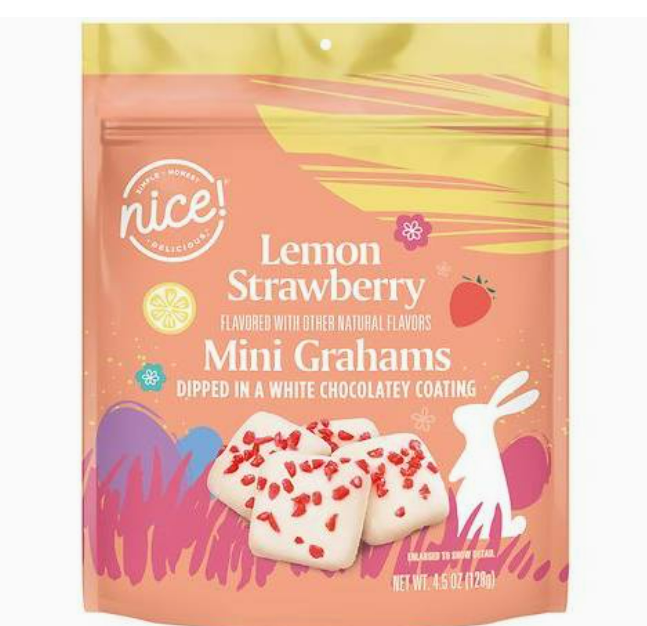 Nice! Mini Grahams, Lemon-Strawberry (4.5 oz) (Best By: 07/2025)