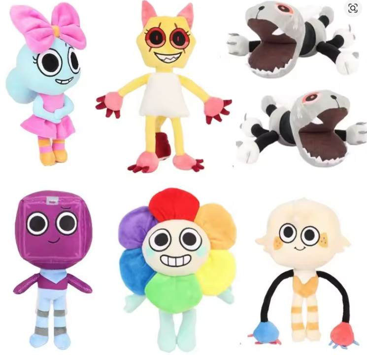 6Pcs Dandy's World Plush Toy Horror Game Dandys World Goob Pebble Plushie Cute Anime Stuffed Soft Pillow Home Decor Doll Gift