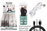 Braided USB-C Cable (C to A) (6')