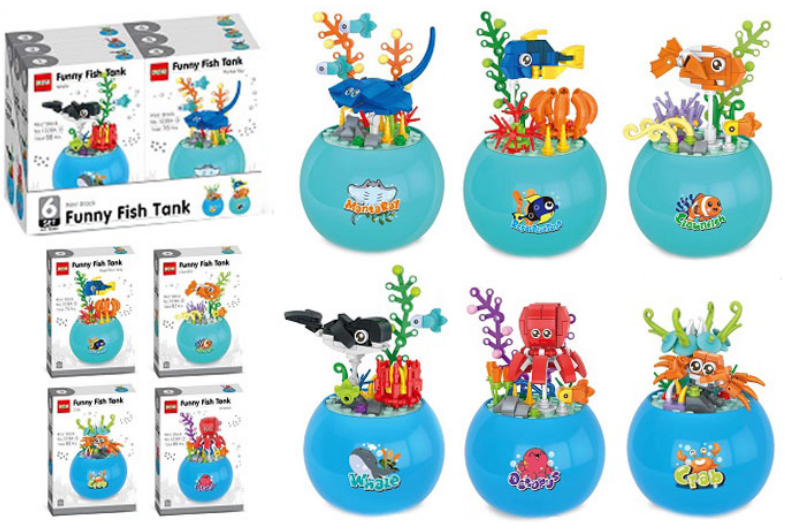 Building Block Set (Sealife / Fish Tank) (75-88 PC)