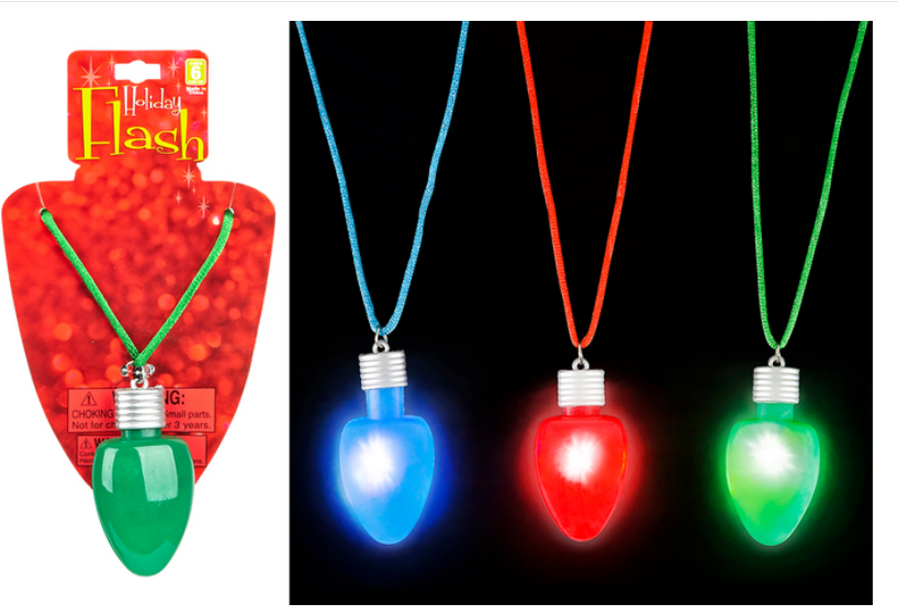 Christmas Light-Up Bulb Necklace