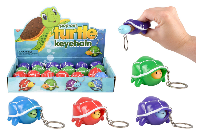 Pop-Out Turtle Keychain (2")