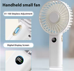 Portable Hand Fan 100 Wind Speeds Mini Bladeless Handheld Fan USB Rechargeable Personal Fans Electric Fan