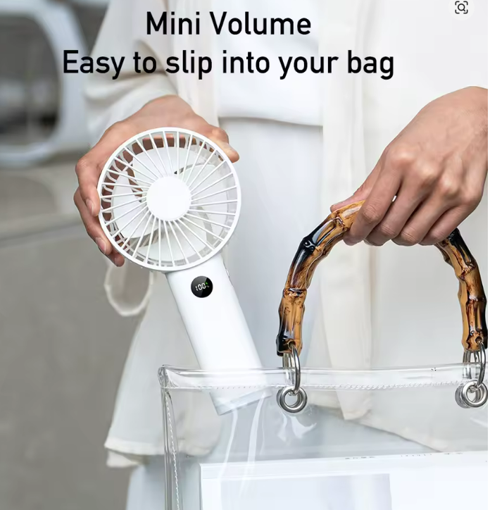 Portable Hand Fan 100 Wind Speeds Mini Bladeless Handheld Fan USB Rechargeable Personal Fans Electric Fan