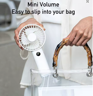 Portable Hand Fan 100 Wind Speeds Mini Bladeless Handheld Fan USB Rechargeable Personal Fans Electric Fan