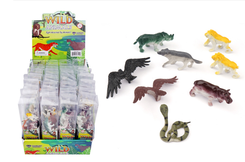 Toy Wild Animals (8 PC)