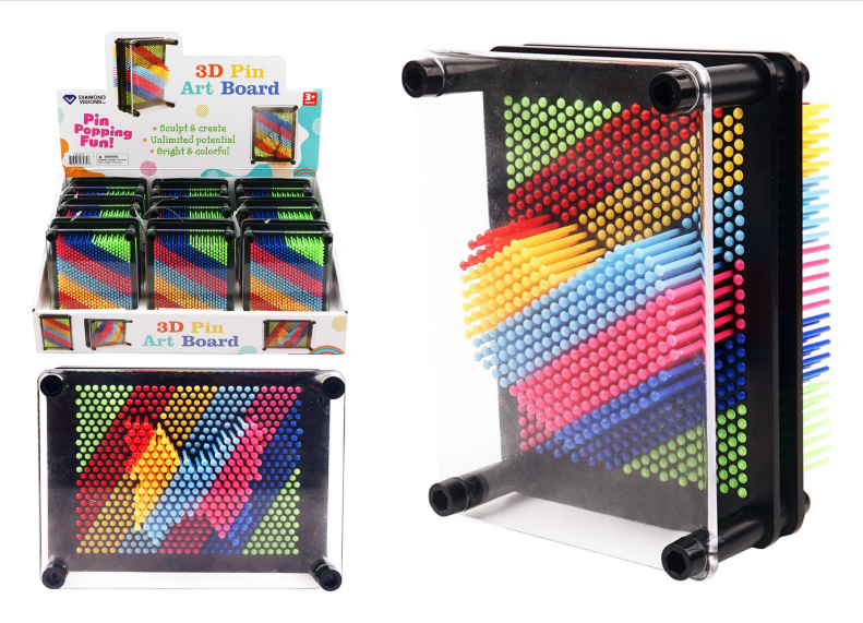 Pin Art Board (Multi-Color 3D) (3.75" x 5")