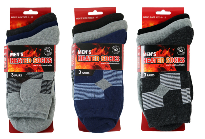 Thermal Socks (Men's) (Diamond/Stripe) (3 PR)