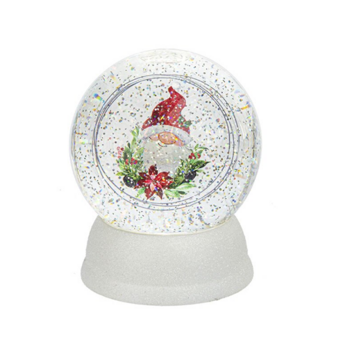 Ganz Light-Up Christmas Gnome Shimmer Globe