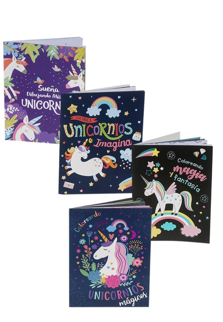 4 Pack - Unicornios Magicos Spanish Coloring Book