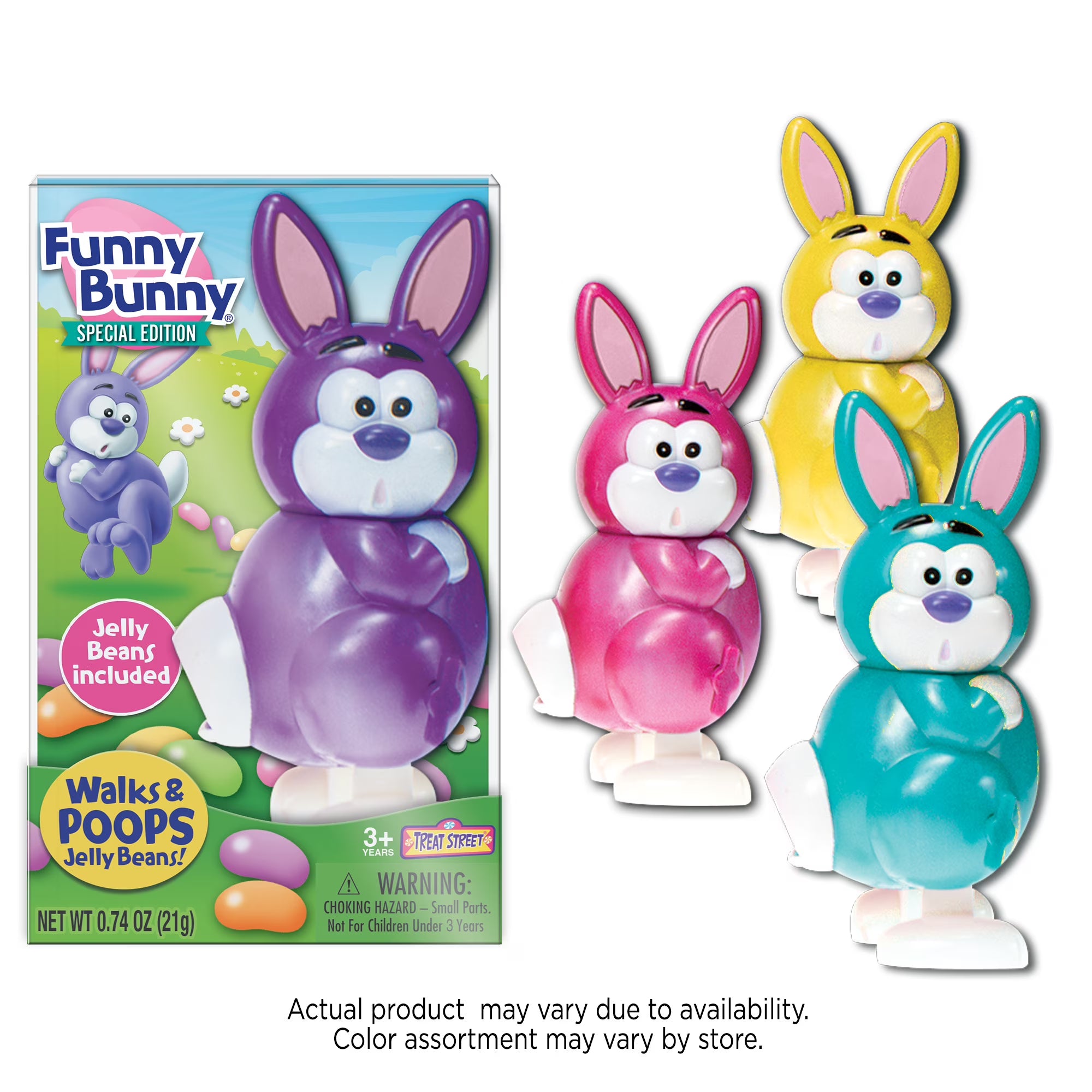 Funny Bunny Walking Jelly Bean Dispenser, 0.74 oz (Best By: 09/2026)