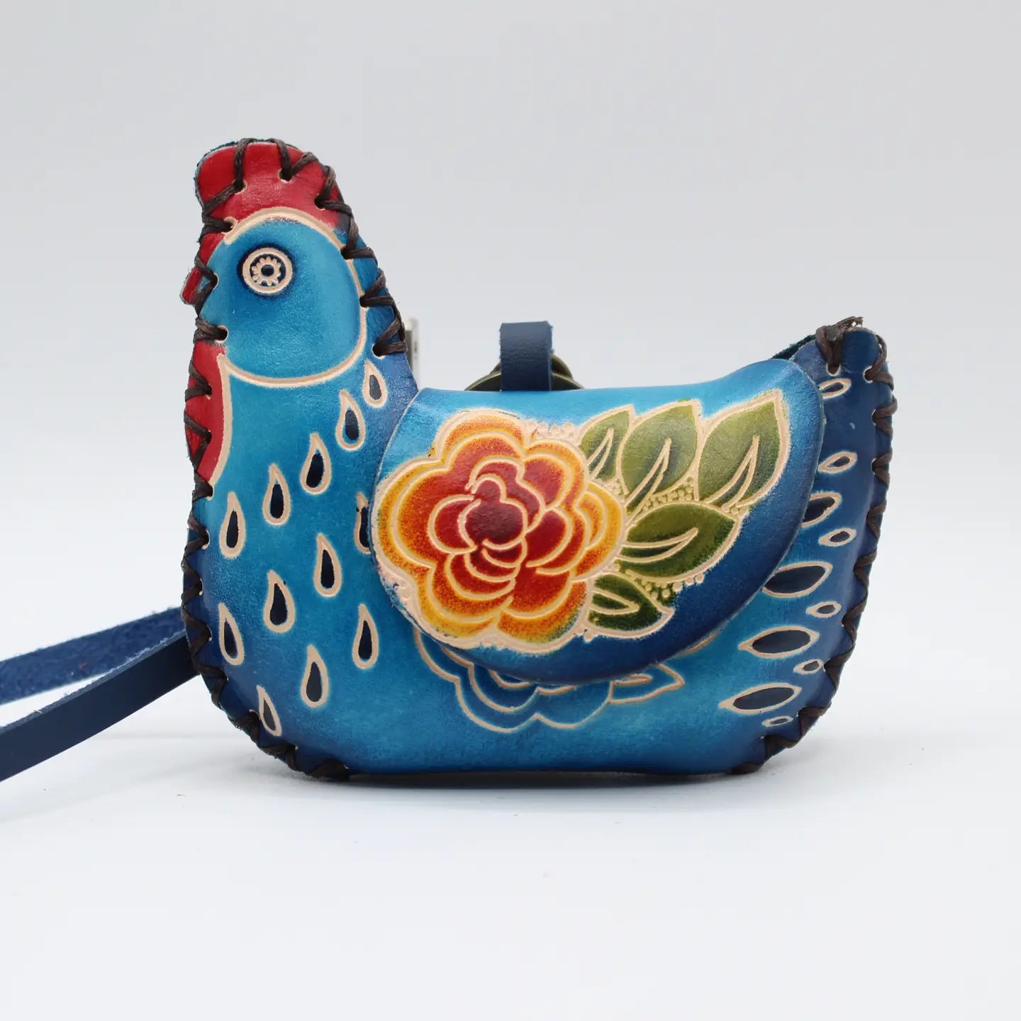 Leather Chicken Hen Coin Purse