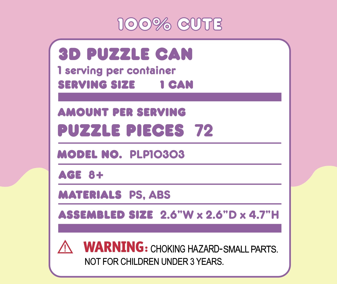 3D Jigsaw Puzzle Can: My Melody