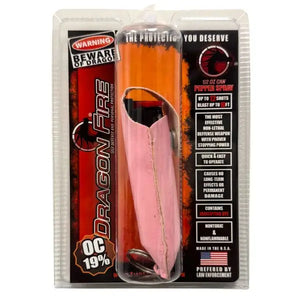 Dragon Fire - .5OZ Peeper Spray & Keychain Case - Contains Identifying Dye