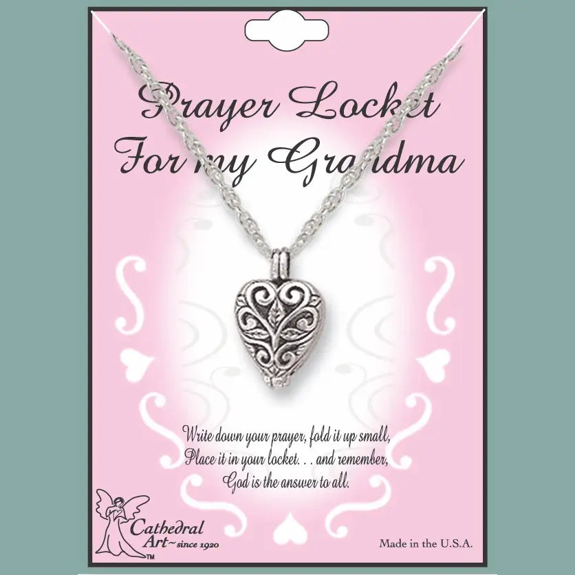 Prayer Heart Lockets-Prayer for my Grandma