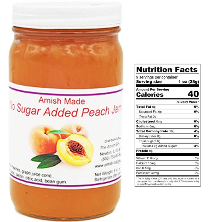 Amish Made No Sugar Added Jams 8 oz.