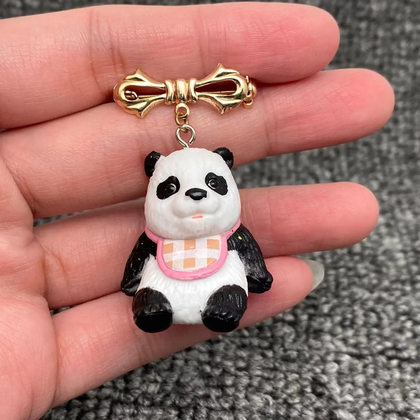 Resin Panda Brooch
