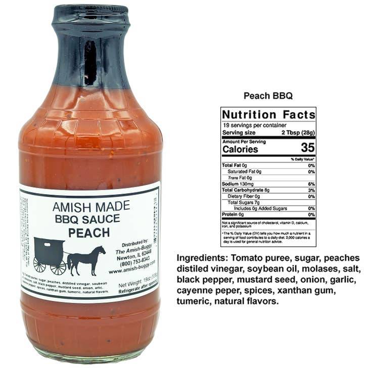 Amish Made Bbq Sauce 19 oz. Jar (choose your Flavor)