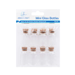 8ct Glass Bottle Containers with Cork Lid Size 0.87" x 1.57", 7ml