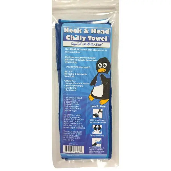 Cooling Towel - Neck And Head Chilly Towel - 39"x2" - The Towel That Stays Cool