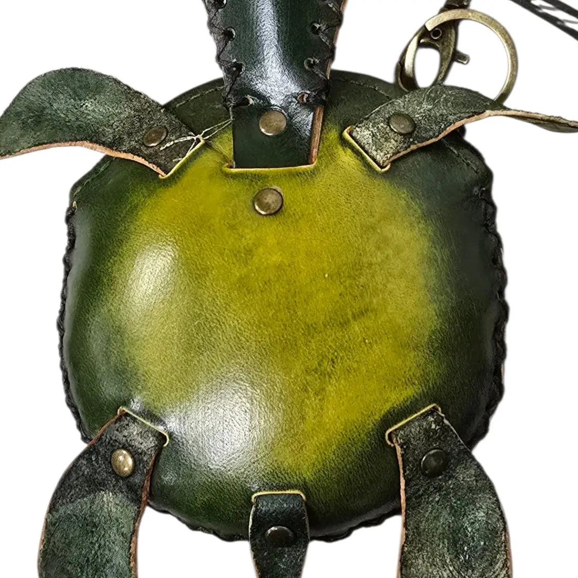 Leather Green Sea Turtle Wristlet Coin Purse Wallet