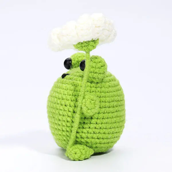 The Loop Brigade: Diy Mini Crochet Plush Toy Complete Kit For Beginners - Bogart the Frog