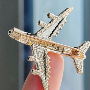 Enamel Airplane Brooch: Stylish Accessory For Aviation Lover