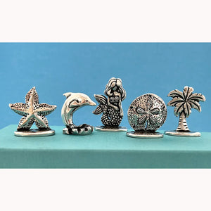 5 Piece Beach Scene Miniatures with Pouch