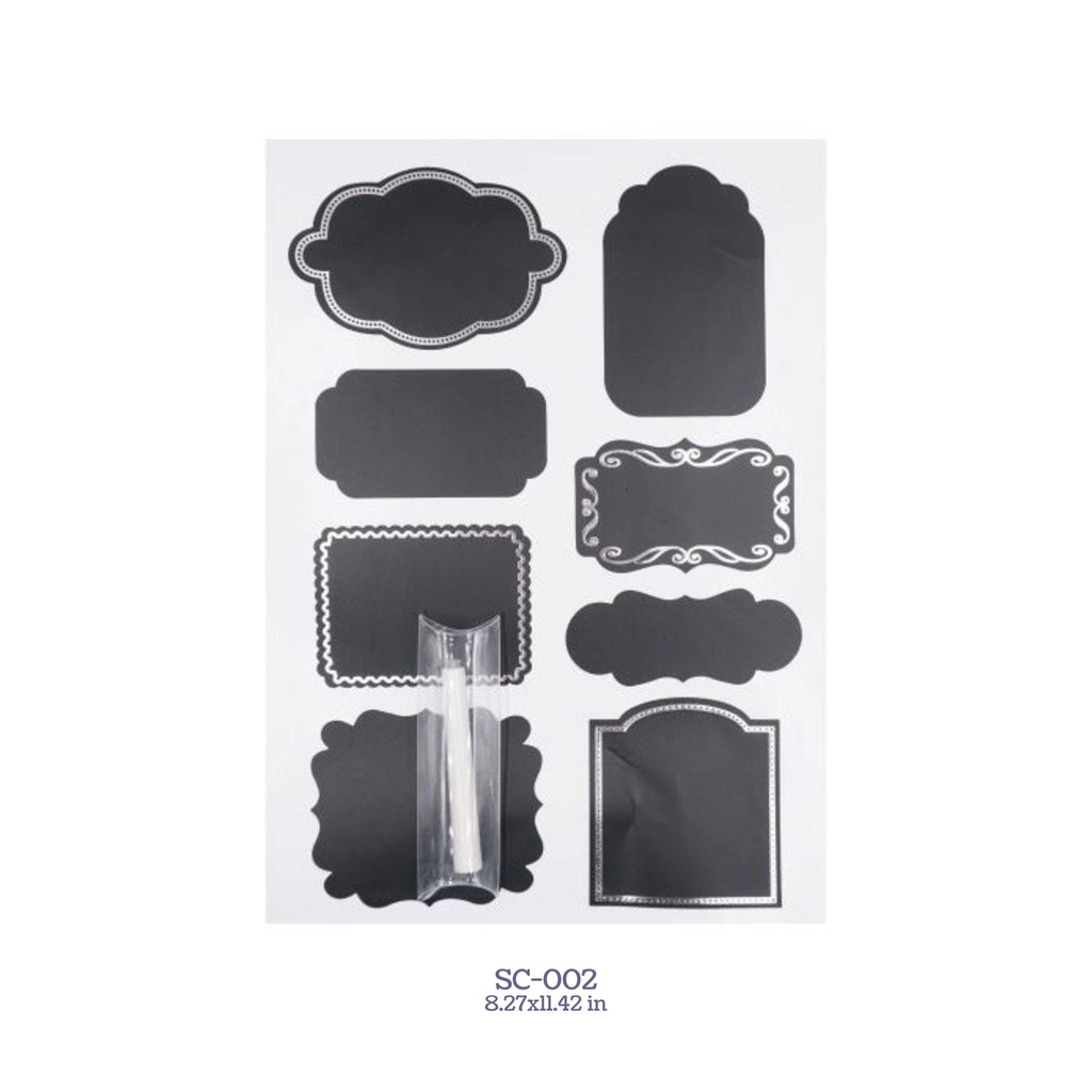 Chalkboard Stickers W/Chalk