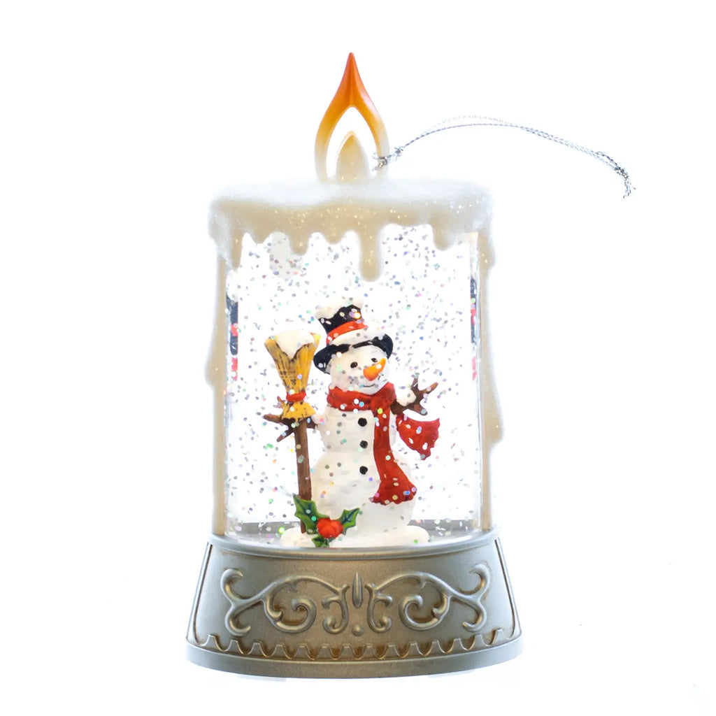 Snowman Candle Water Globe