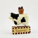 Country Block Figuring-Cow with Apple Basket-Blessing