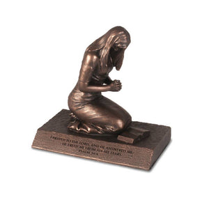 Praying Woman Small Bronze Sculpture