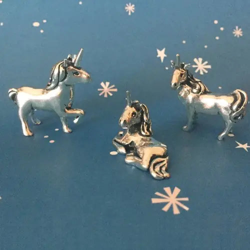 3 Pc. Unicorns Miniature Set W/Pouch
