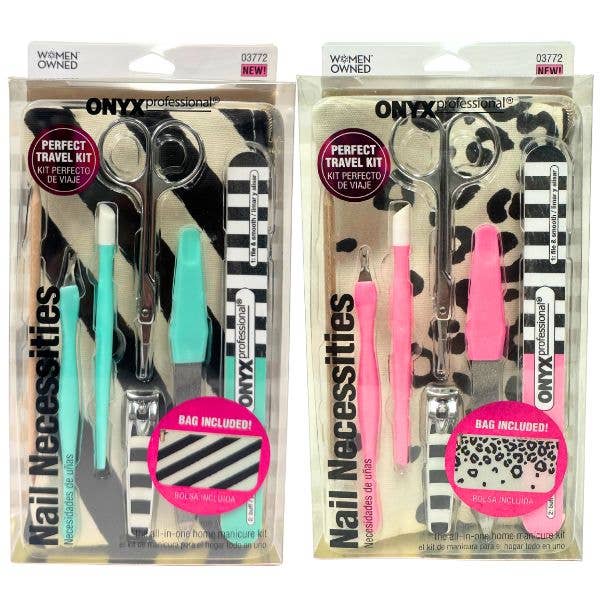 Nail Necessities - 7PC Manicure Kit With Zippered Case