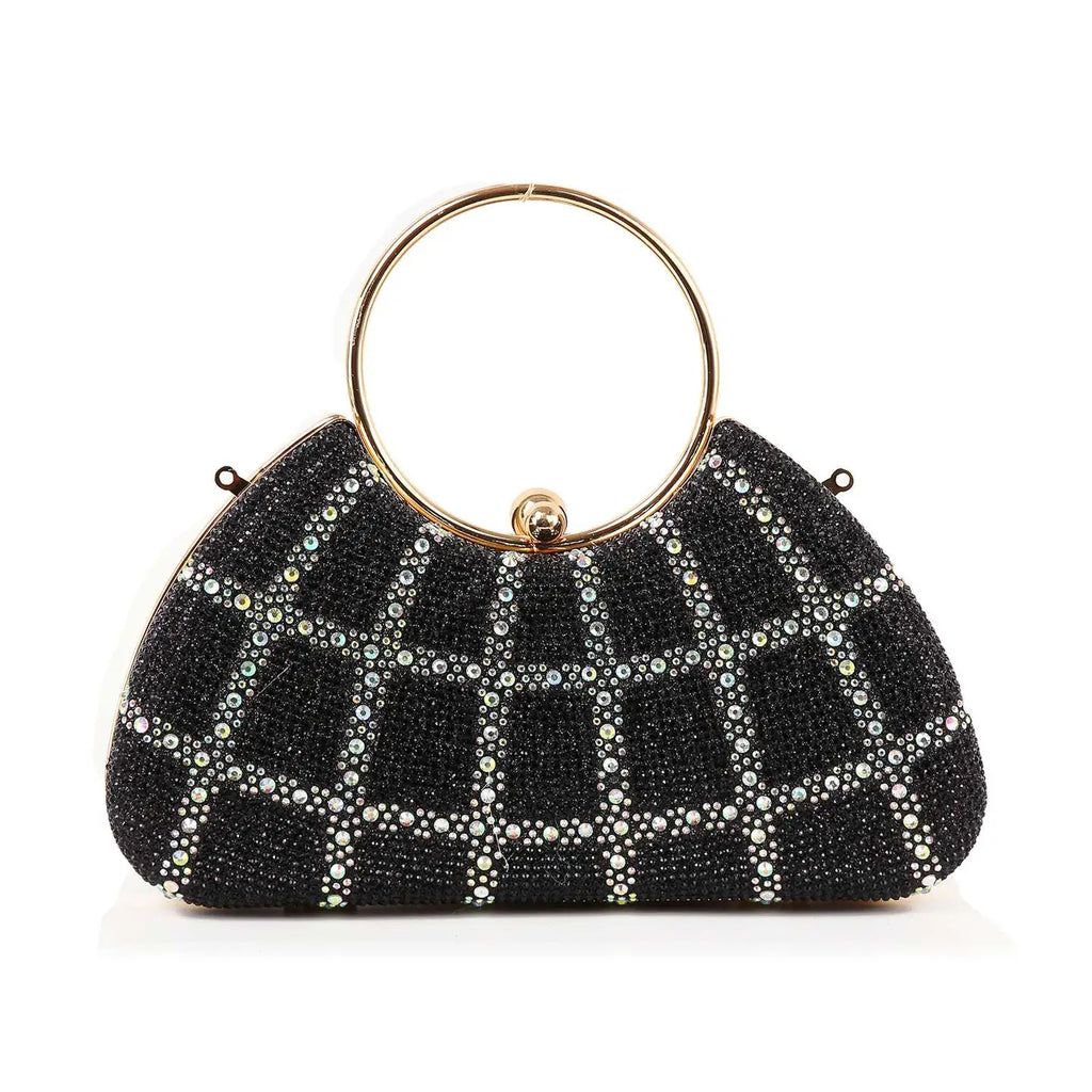 Sparkling Petite Evening Bag-Black
